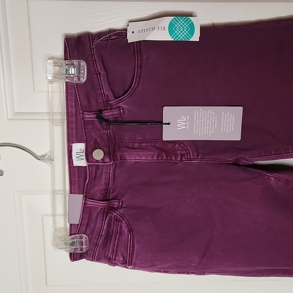 𝅺WASH Lab Mid-Rise Fay Skinny Jeans, Dark Purple, Size 27 NWT - Picture 2 of 11